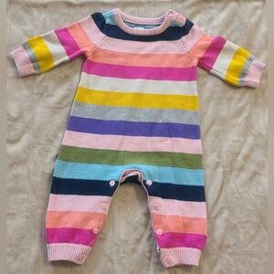 Striped Multicolor Kids One Piece